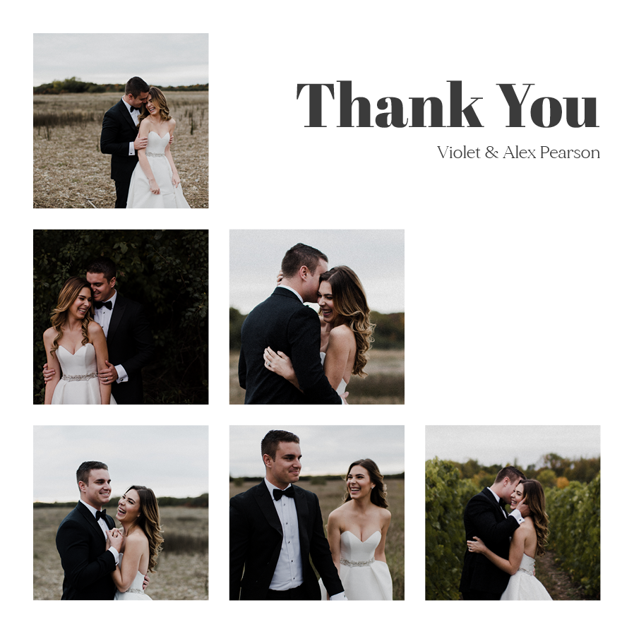 Thank you cards — Diagonal date