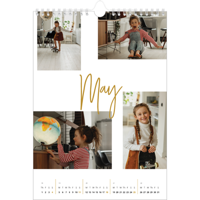 A4 Photo Calendar — Gold marker pen [cover]