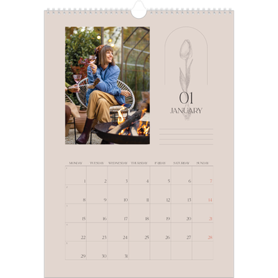 A3 photo calendars — Simple botanical [January]