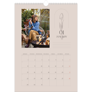 A3 Photo Calendar — Simple botanical