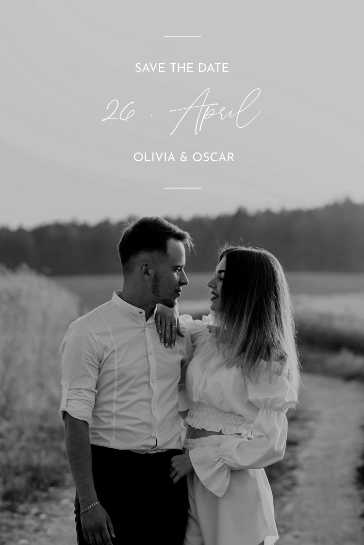 Save the date — Elegant script