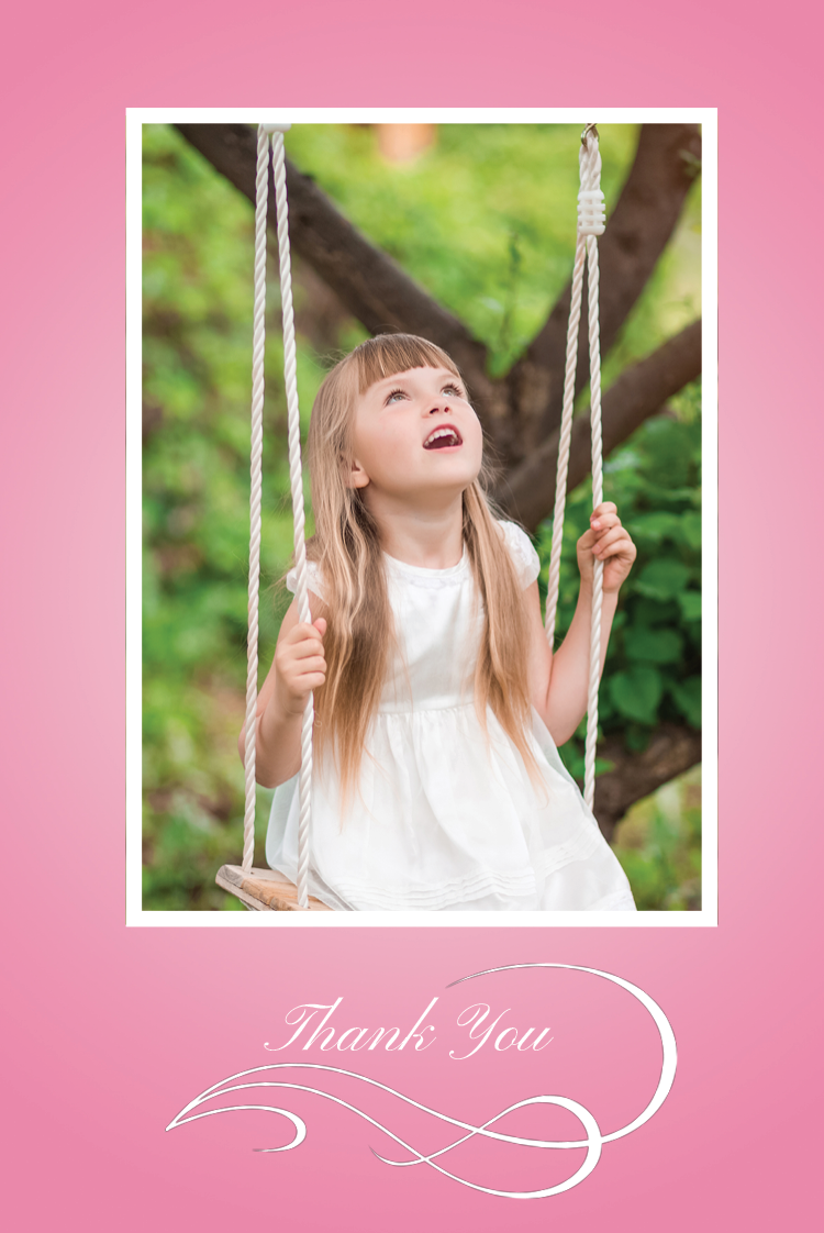 Thank you cards — Love pink