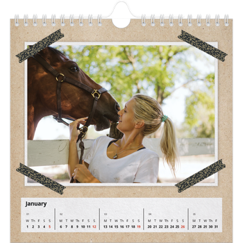 Square Photo Calendar — Craft tape