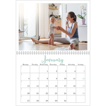 A4 Double Photo Calendar — Hello world