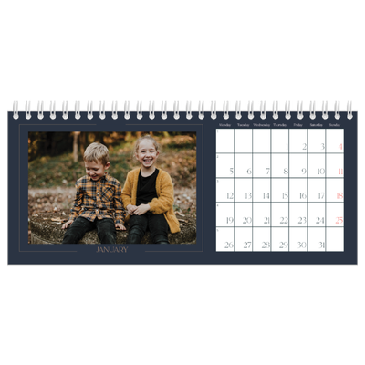 Desk calendars — Prussian blue [January]