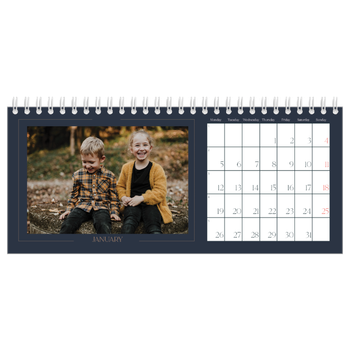 Desk Photo Calendar — Prussian blue