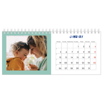 Desk Photo Calendar — Fun colourful you