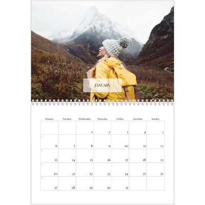 A4 Double Photo Calendar — Classic calendar [January]