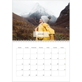A4 Double Photo Calendar — Classic calendar