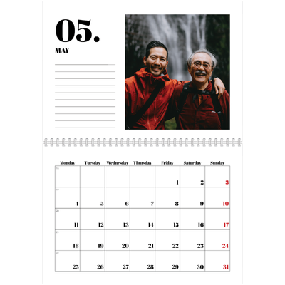 A4 Double Photo Calendar — Serif and moments [cover]
