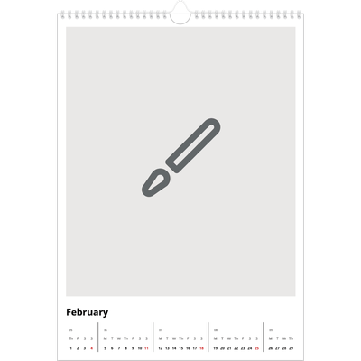 A3 photo calendars — Design your own calendar [February]