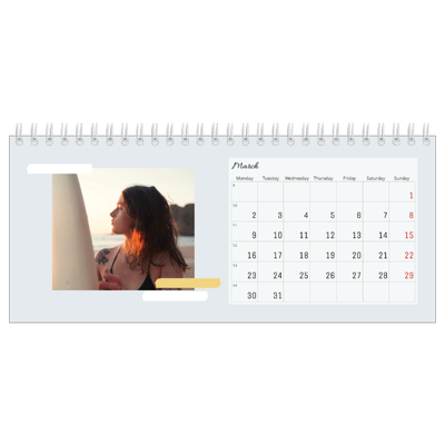 Desk calendars — Muted tones [March]