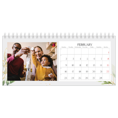 Desk calendars — Floral splash [February]