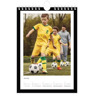 A5 Photo Calendar — Black frame [January]