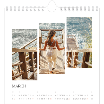 Square calendars  — Travel mosaics [March]