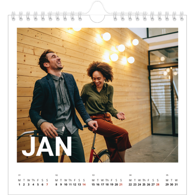 Square calendars  — Big month [January]