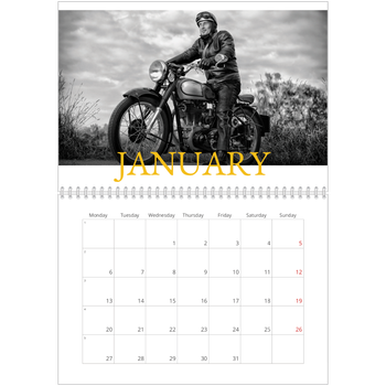 A4 Double Photo Calendar — Heritage style