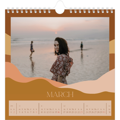 Square calendars  — Neutral mountains [March]