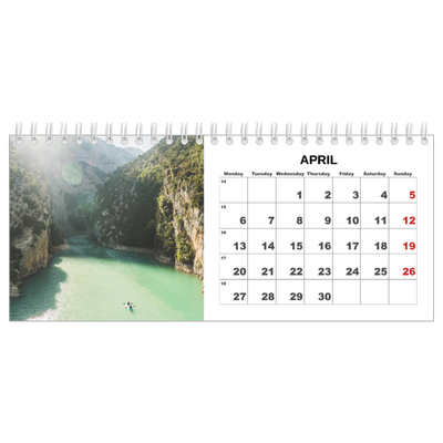 Desk calendars — Simple photo [April]