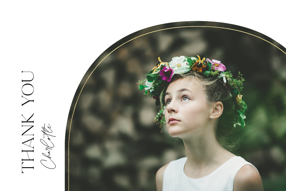 Thank you cards — Ivory arc frame