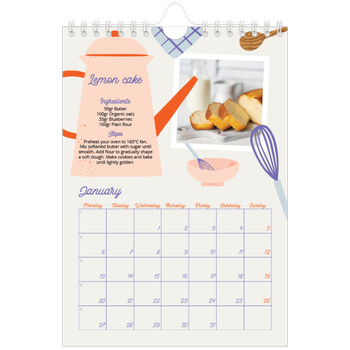 A5 portrait — Year in recipes