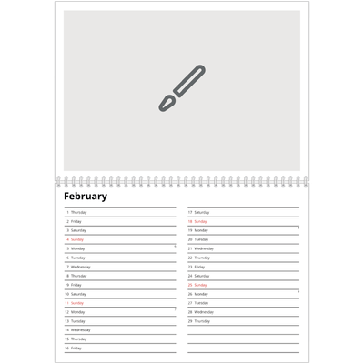 A4 Double Photo Calendar — Design your own calendar [February]