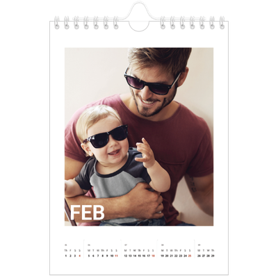 A5 Photo Calendar — Big month [February]