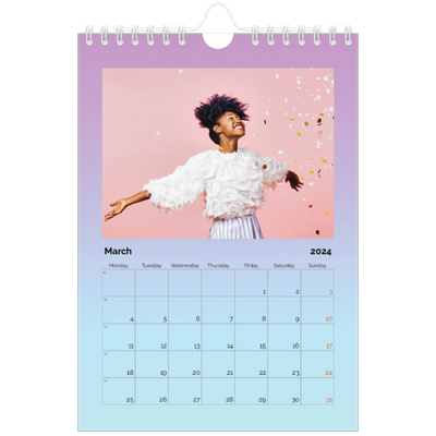 A5 Photo Calendar — Playful Pastel [March]