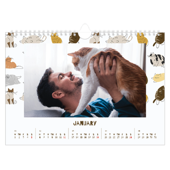 A4 Landscape Photo Calendar — Playful kitten
