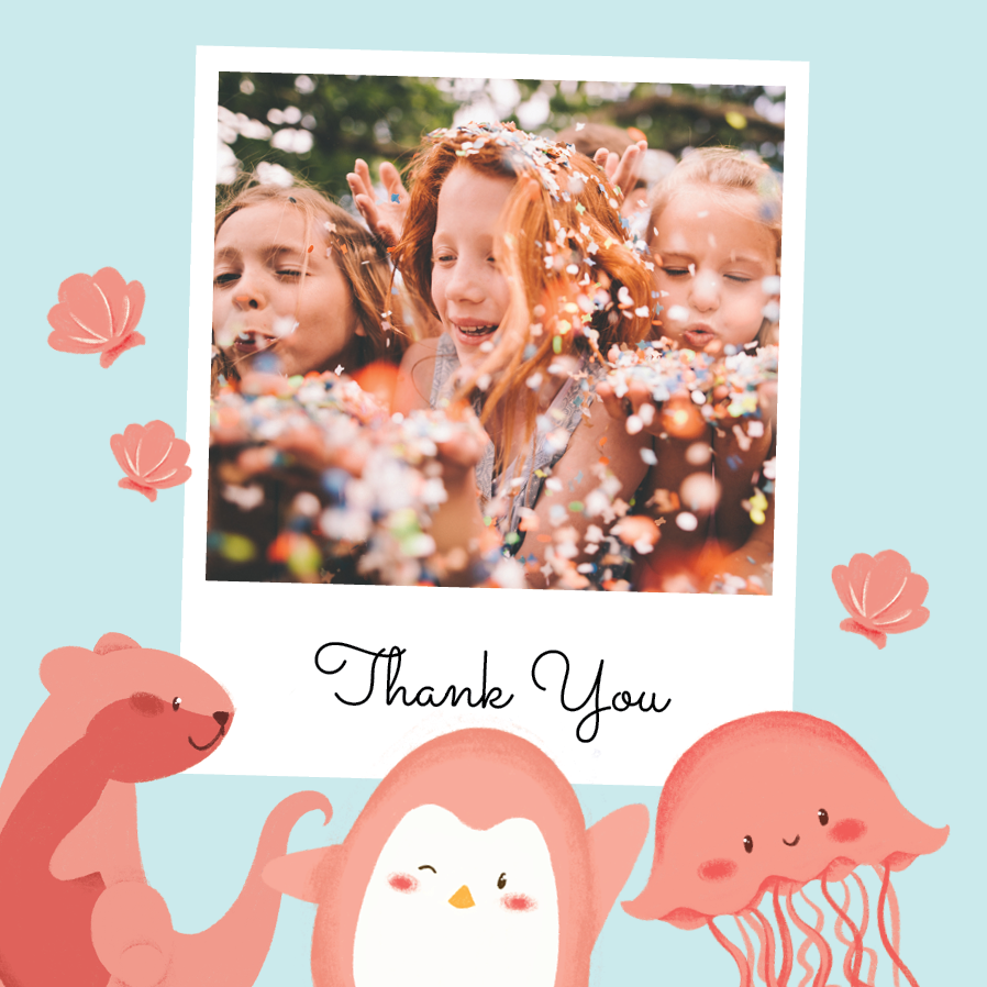 Thank you cards — Sea creatures