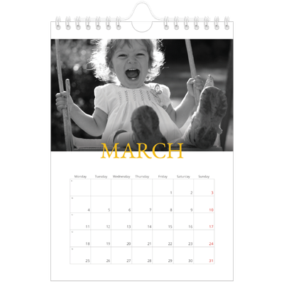 A5 Photo Calendar — Heritage style [March]