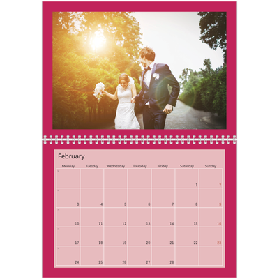 A4 Double Photo Calendar — Bright and bold [February]