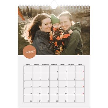 A4 Photo Calendar — Photo sticker