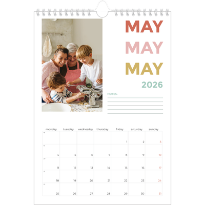 A4 Photo Calendar — Colourful type [cover]