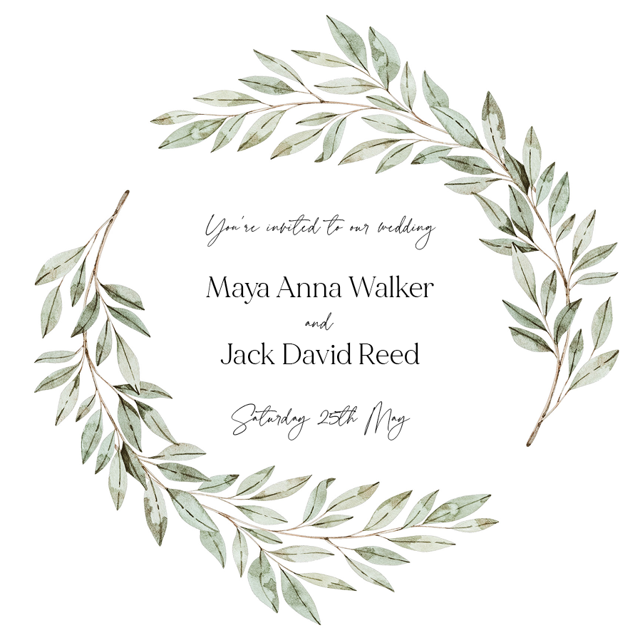 Invitations — Garden wedding