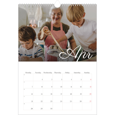 A3 photo calendars — Handwritten month [April]