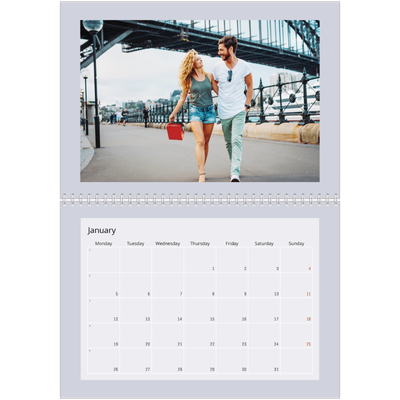 A4 Double Photo Calendar — Colour my world [January]