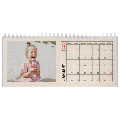 Desk calendars — Craft stamp effect [January]