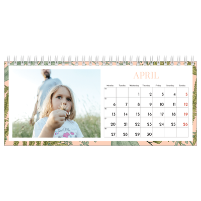 Desk calendars — Floral wallpapers [April]