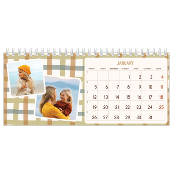 Desk Photo Calendar — Retro patterns