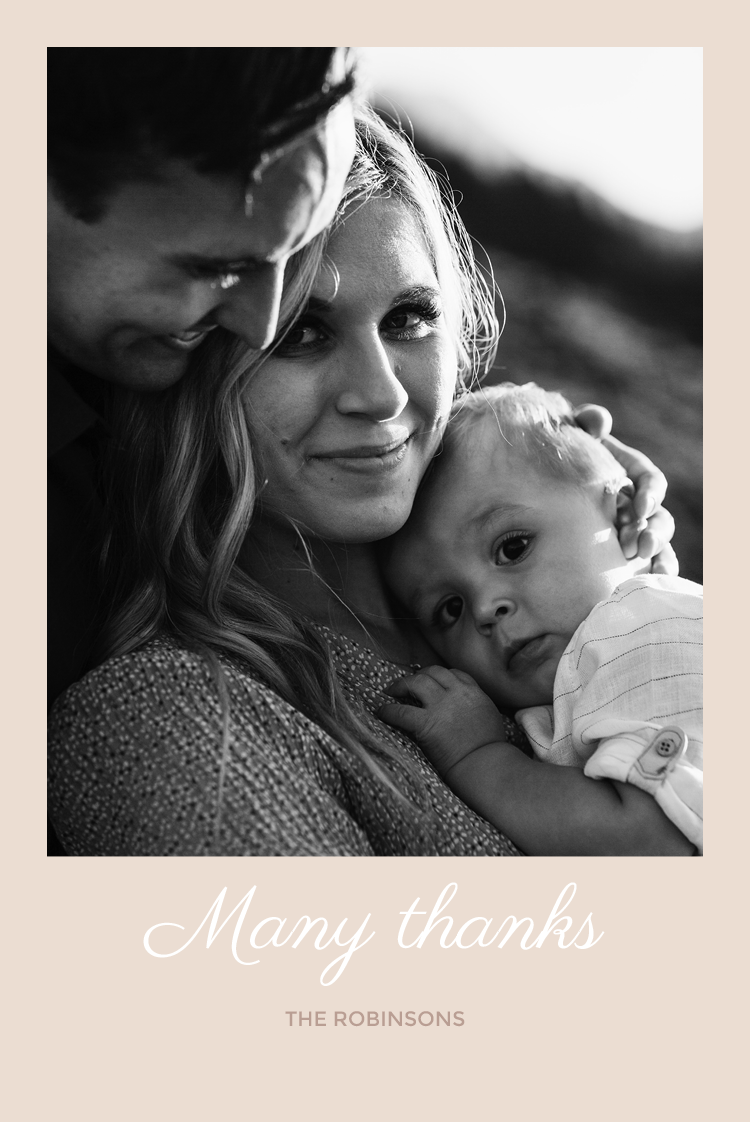 Thank you cards — Block pastels