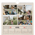 Square calendars  — Craft stamp effect [April]