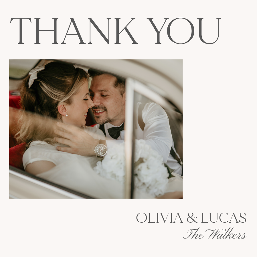 Thank you cards — Serif and sand