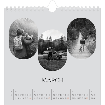 Square calendars  — Open road [March]