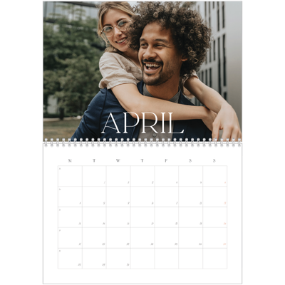 A4 Double Photo Calendar — Larger than life [April]