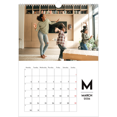 A3 photo calendars — Letter spotlight [March]