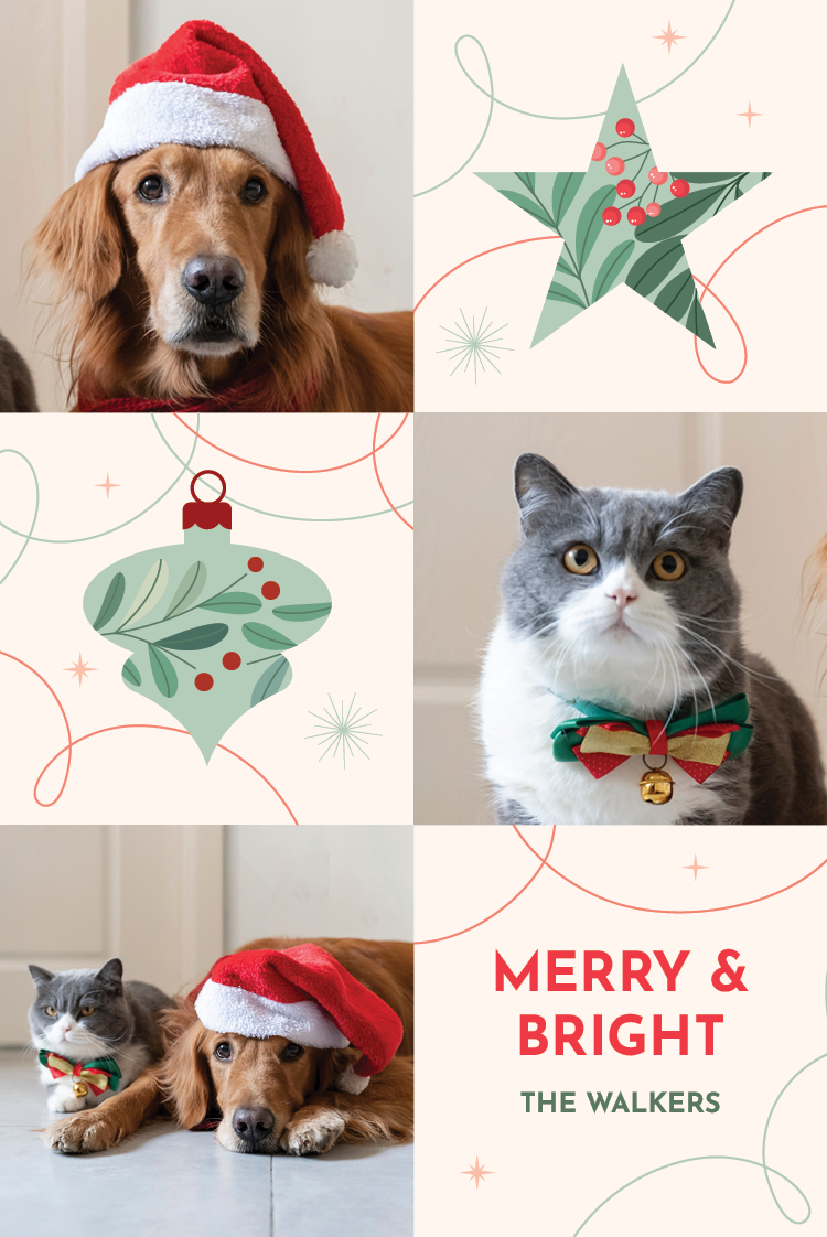 Cards — Festive shapes - cream