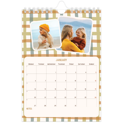 A5 Photo Calendar — Retro patterns [January]