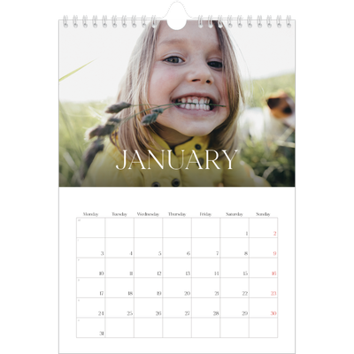 A4 Photo Calendar — Twelve big months [January]