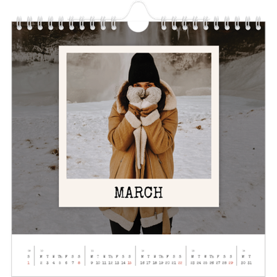 Square calendars  — The portrait edit [March]